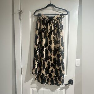 Topshop pleaded asymmetrical wrap midi skirt